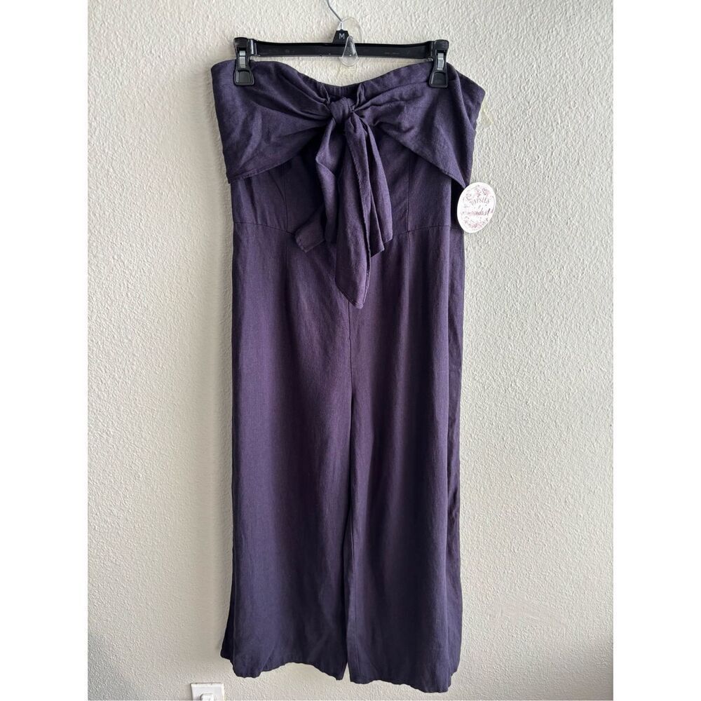 ❤️Gypsies & Moondust linen Blend Strapless Romper
